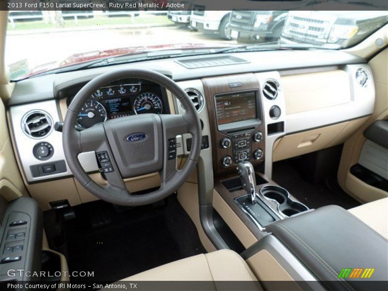 Ruby Red Metallic / Adobe 2013 Ford F150 Lariat SuperCrew