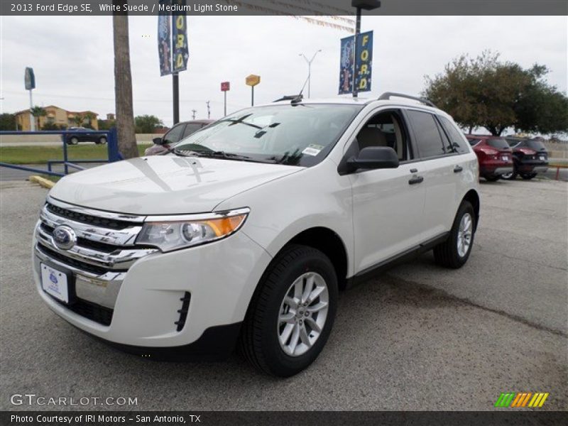 White Suede / Medium Light Stone 2013 Ford Edge SE