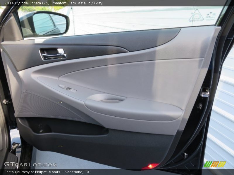 Phantom Black Metallic / Gray 2014 Hyundai Sonata GLS