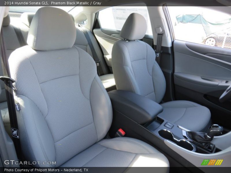 Phantom Black Metallic / Gray 2014 Hyundai Sonata GLS