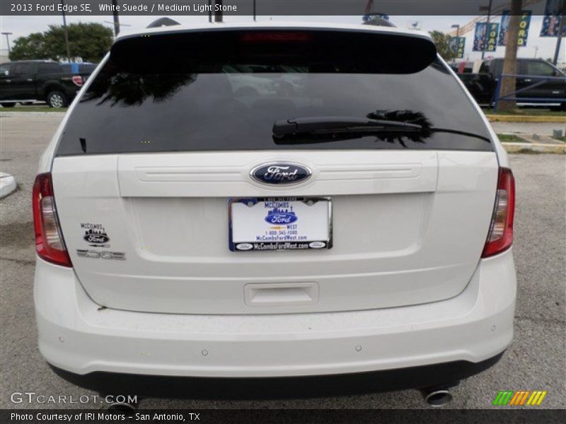 White Suede / Medium Light Stone 2013 Ford Edge SE