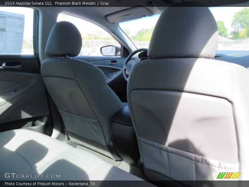 Phantom Black Metallic / Gray 2014 Hyundai Sonata GLS