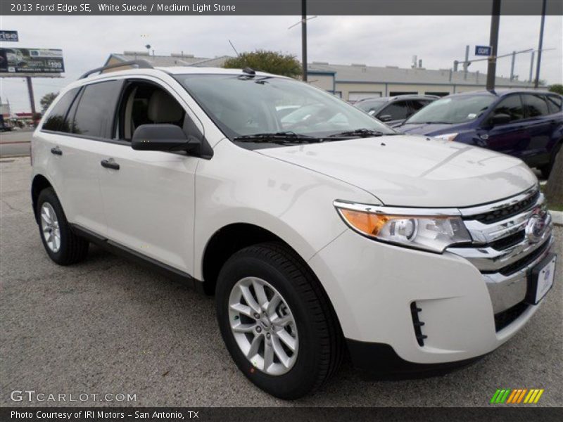 White Suede / Medium Light Stone 2013 Ford Edge SE