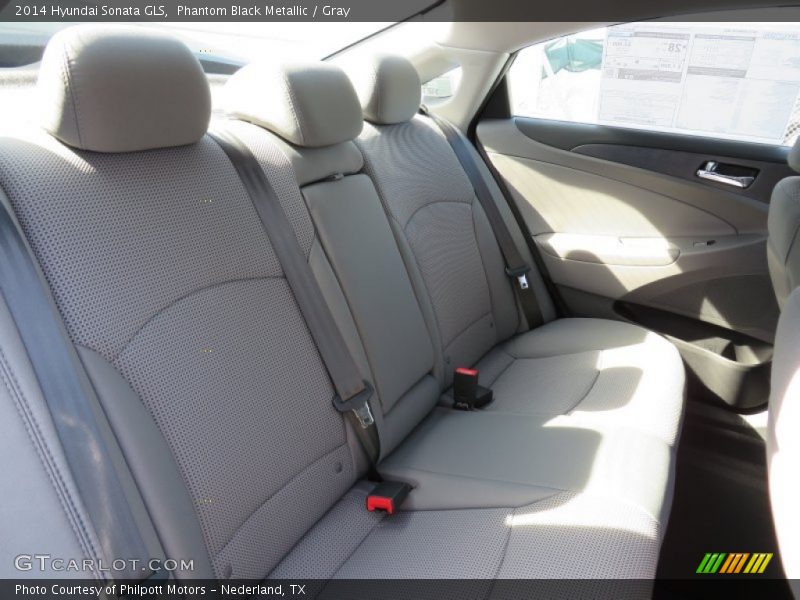Phantom Black Metallic / Gray 2014 Hyundai Sonata GLS