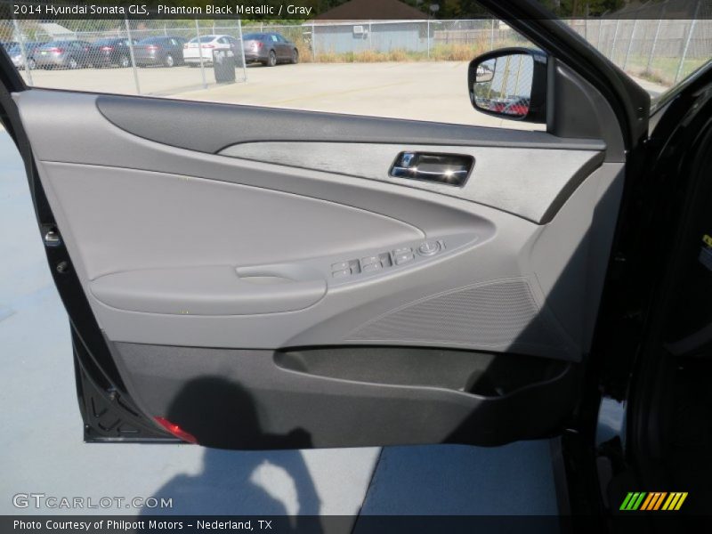 Phantom Black Metallic / Gray 2014 Hyundai Sonata GLS