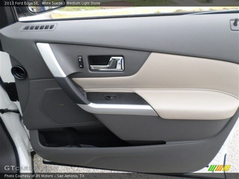 White Suede / Medium Light Stone 2013 Ford Edge SE