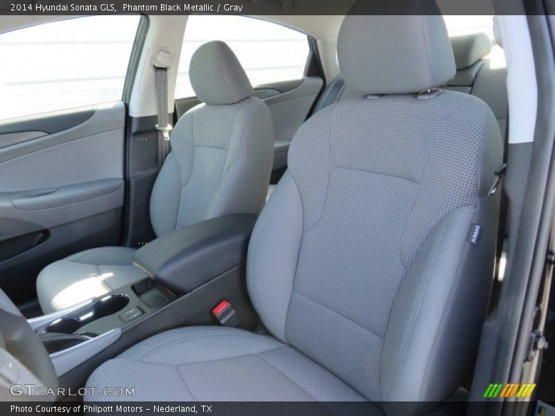 Phantom Black Metallic / Gray 2014 Hyundai Sonata GLS