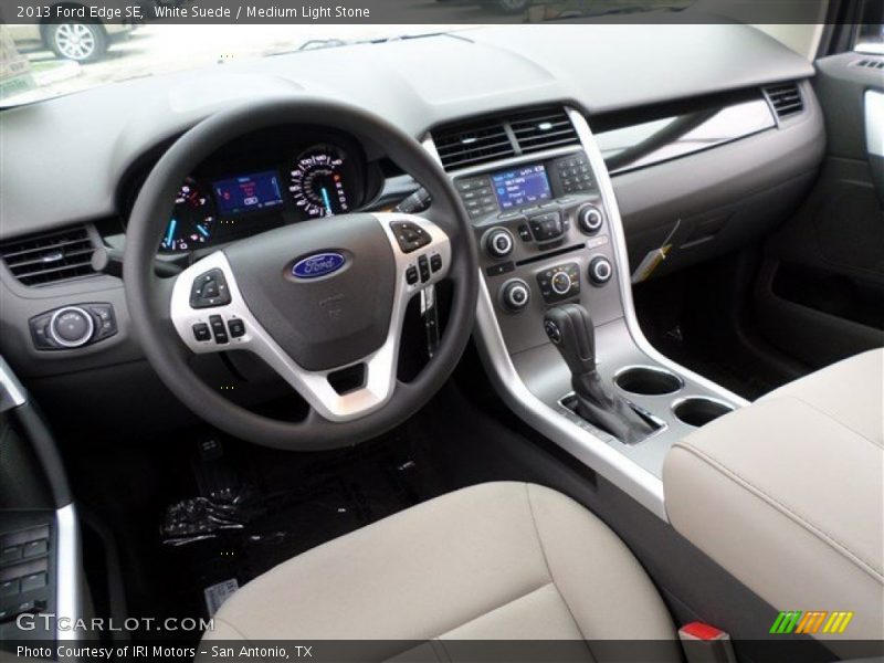 White Suede / Medium Light Stone 2013 Ford Edge SE