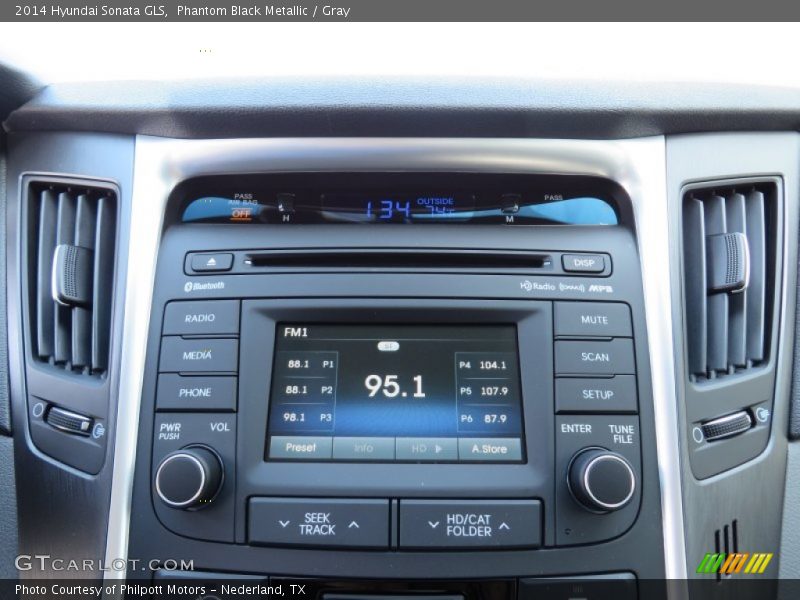Phantom Black Metallic / Gray 2014 Hyundai Sonata GLS