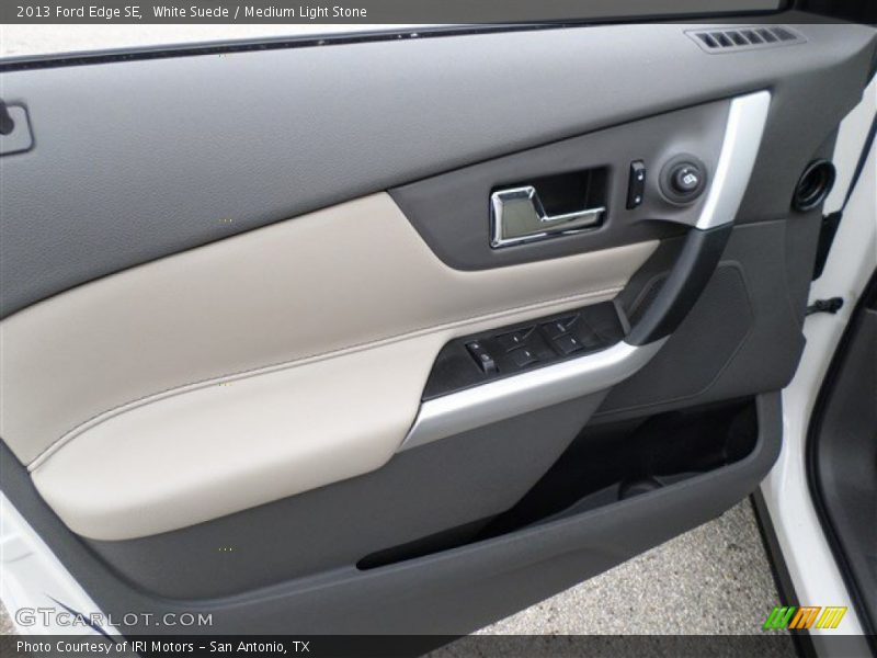 White Suede / Medium Light Stone 2013 Ford Edge SE