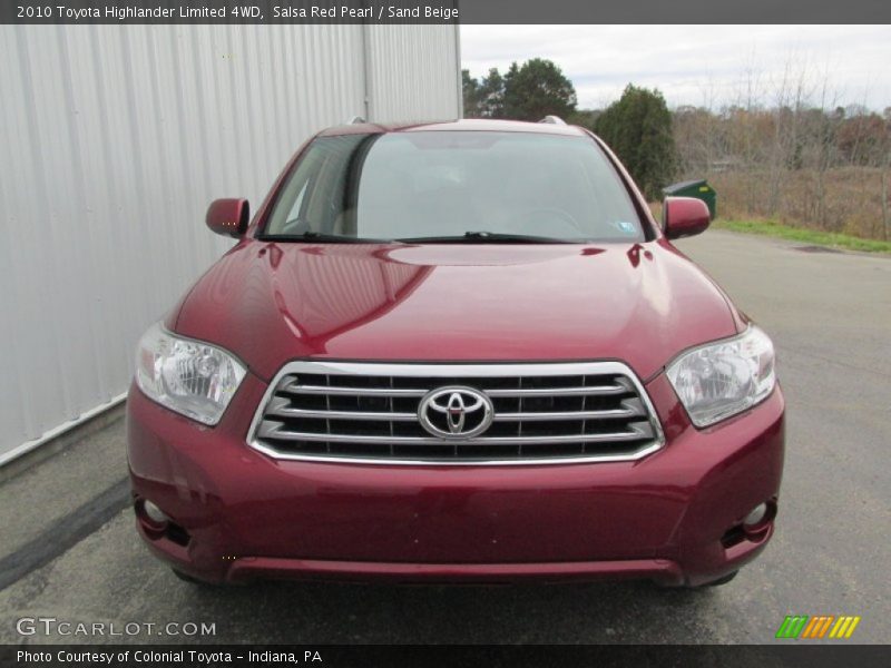 Salsa Red Pearl / Sand Beige 2010 Toyota Highlander Limited 4WD