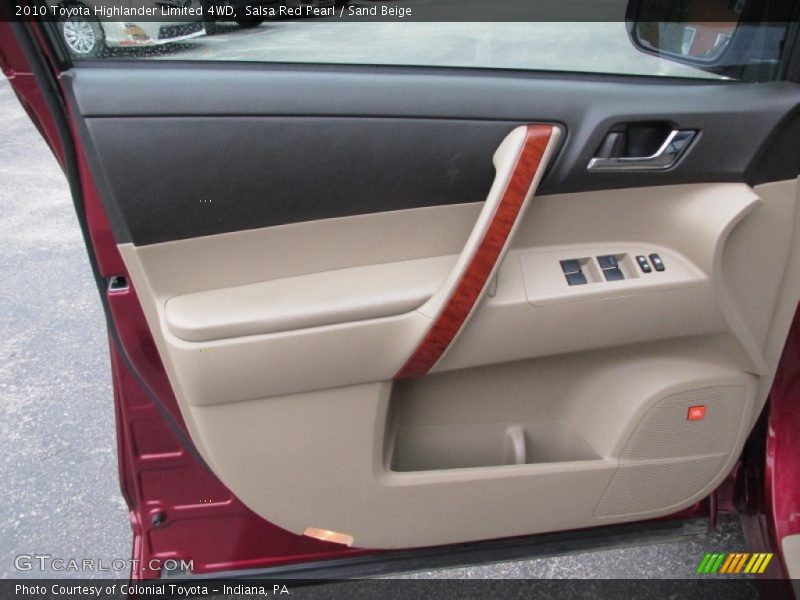 Salsa Red Pearl / Sand Beige 2010 Toyota Highlander Limited 4WD