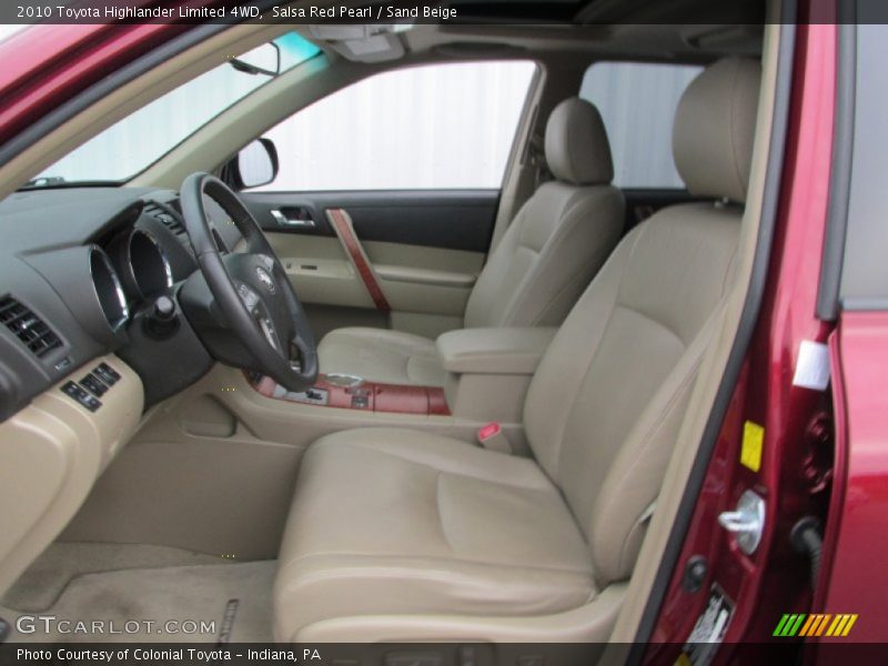 Salsa Red Pearl / Sand Beige 2010 Toyota Highlander Limited 4WD