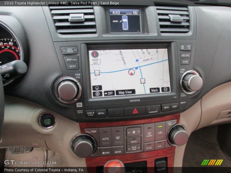 Salsa Red Pearl / Sand Beige 2010 Toyota Highlander Limited 4WD