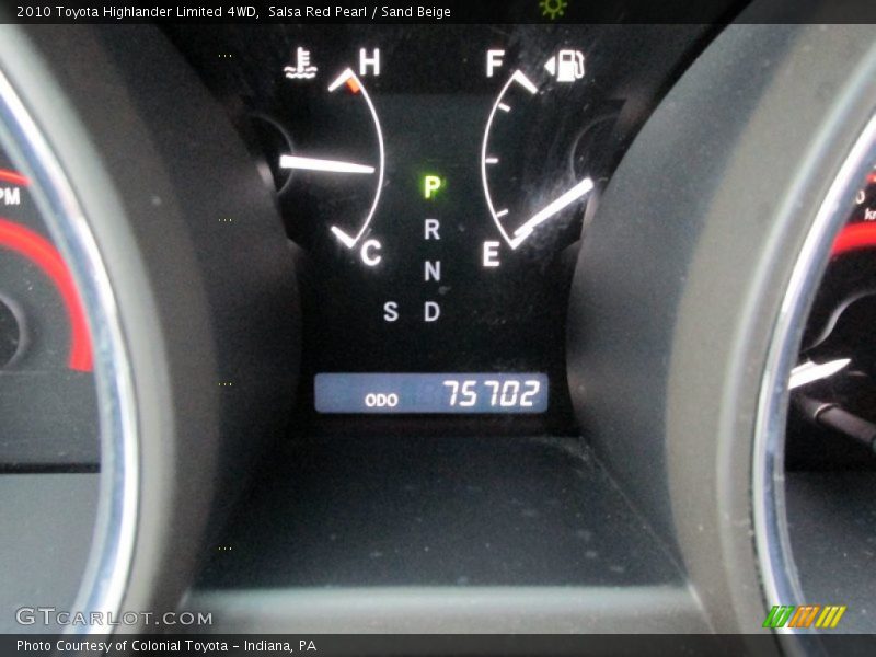 Salsa Red Pearl / Sand Beige 2010 Toyota Highlander Limited 4WD
