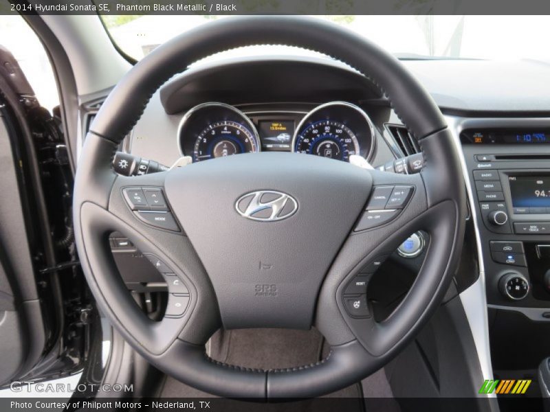 Phantom Black Metallic / Black 2014 Hyundai Sonata SE