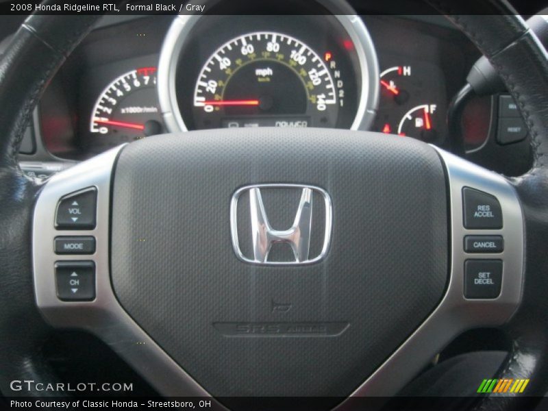 Formal Black / Gray 2008 Honda Ridgeline RTL