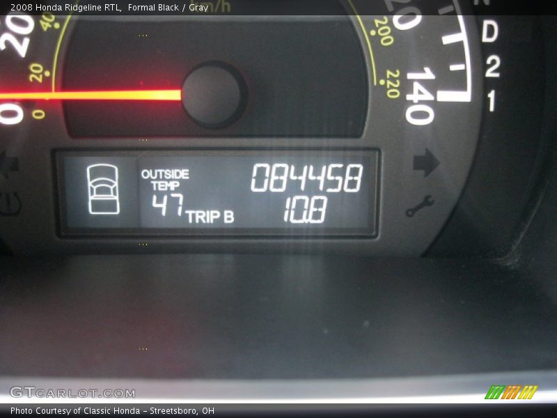 Formal Black / Gray 2008 Honda Ridgeline RTL