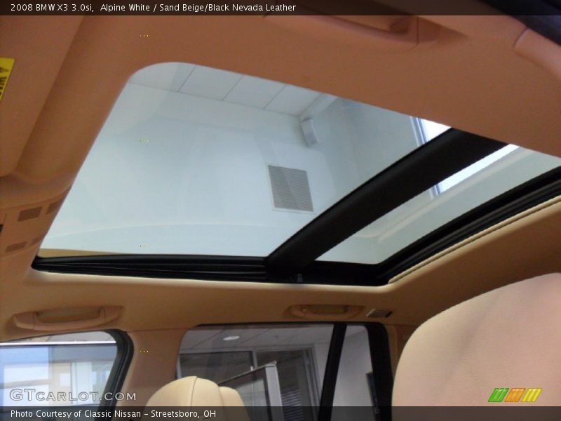 Alpine White / Sand Beige/Black Nevada Leather 2008 BMW X3 3.0si