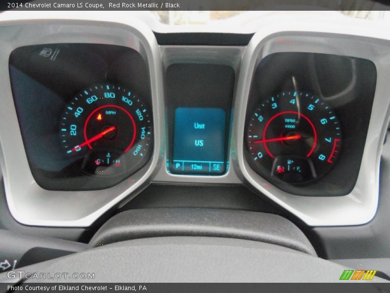 Red Rock Metallic / Black 2014 Chevrolet Camaro LS Coupe