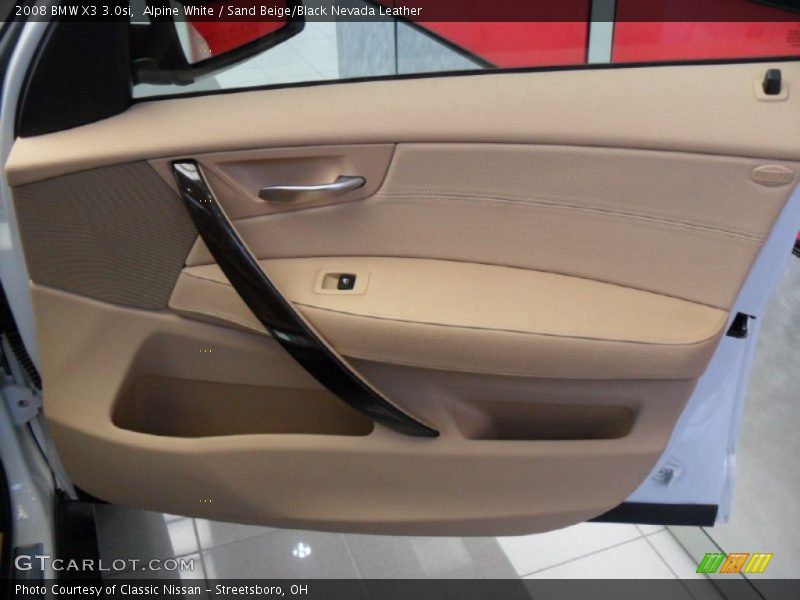 Alpine White / Sand Beige/Black Nevada Leather 2008 BMW X3 3.0si