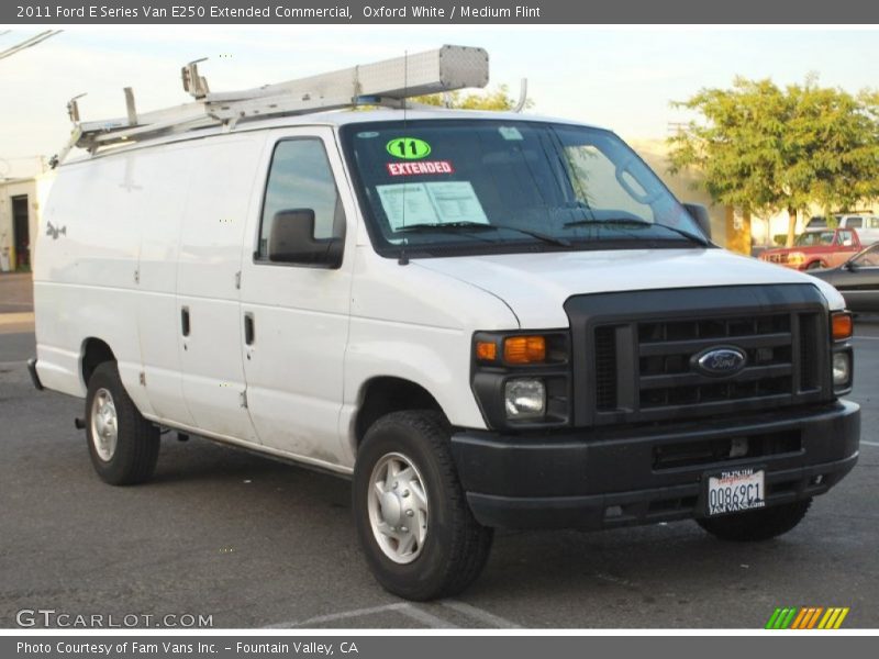 Oxford White / Medium Flint 2011 Ford E Series Van E250 Extended Commercial