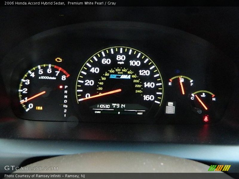 Premium White Pearl / Gray 2006 Honda Accord Hybrid Sedan