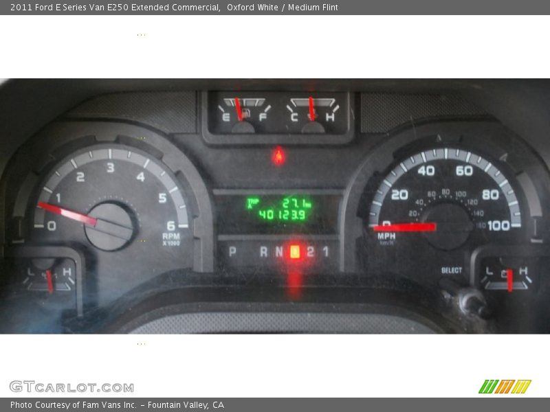 Oxford White / Medium Flint 2011 Ford E Series Van E250 Extended Commercial