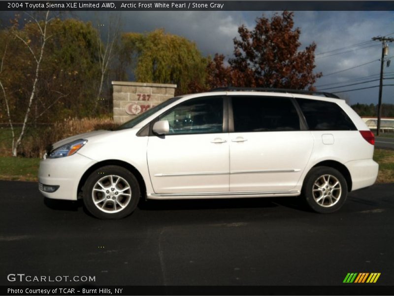Arctic Frost White Pearl / Stone Gray 2004 Toyota Sienna XLE Limited AWD
