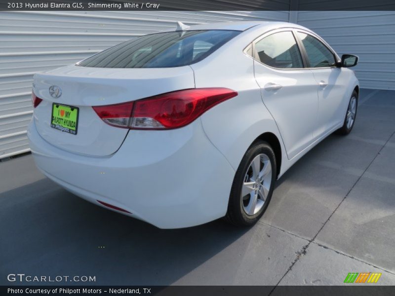 Shimmering White / Gray 2013 Hyundai Elantra GLS