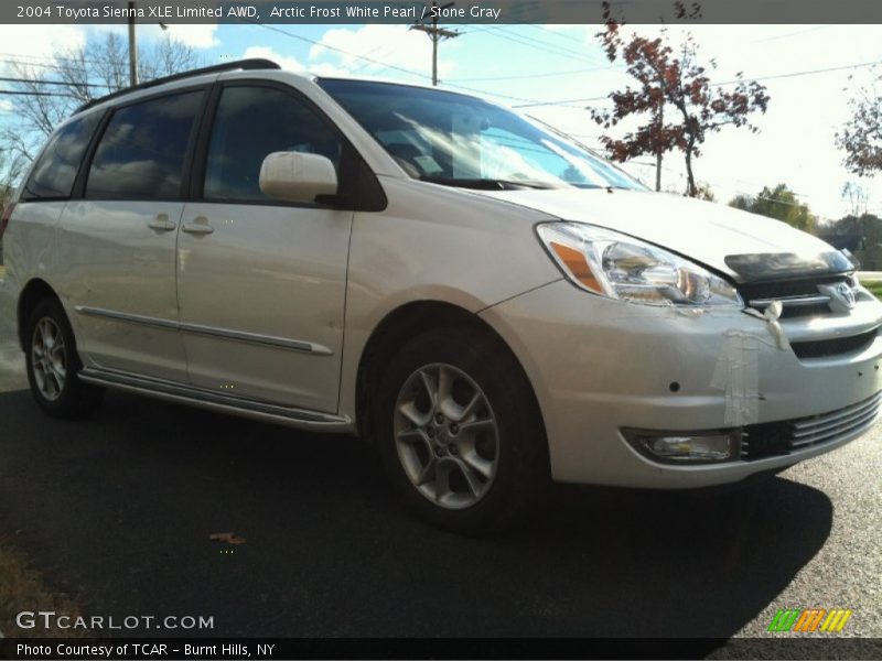 Arctic Frost White Pearl / Stone Gray 2004 Toyota Sienna XLE Limited AWD