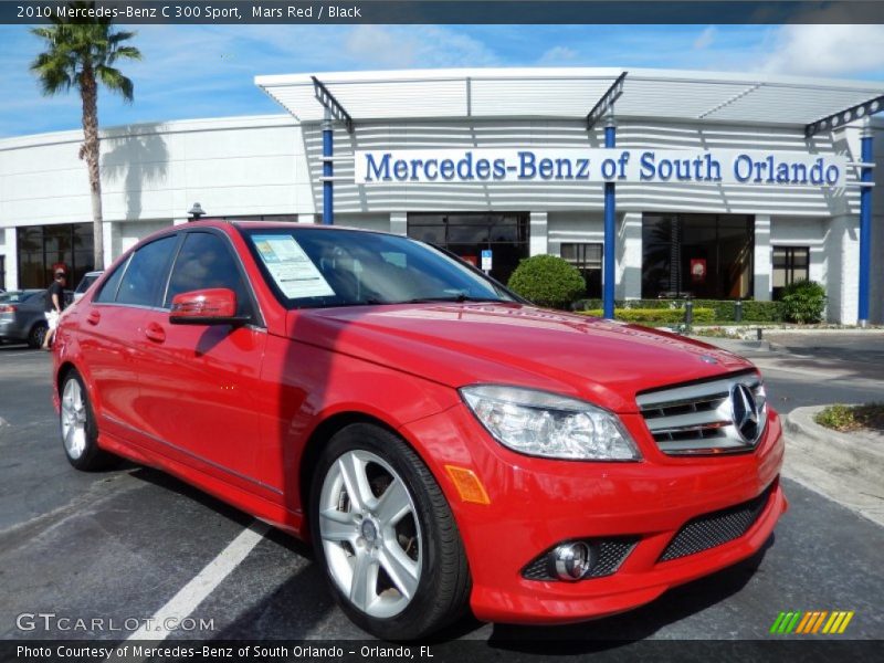 Mars Red / Black 2010 Mercedes-Benz C 300 Sport