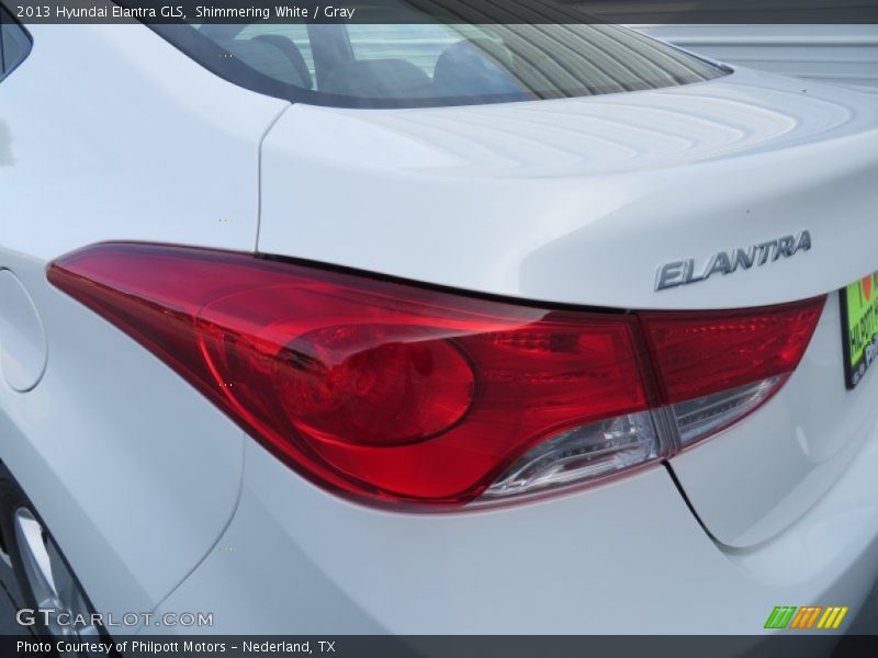 Shimmering White / Gray 2013 Hyundai Elantra GLS