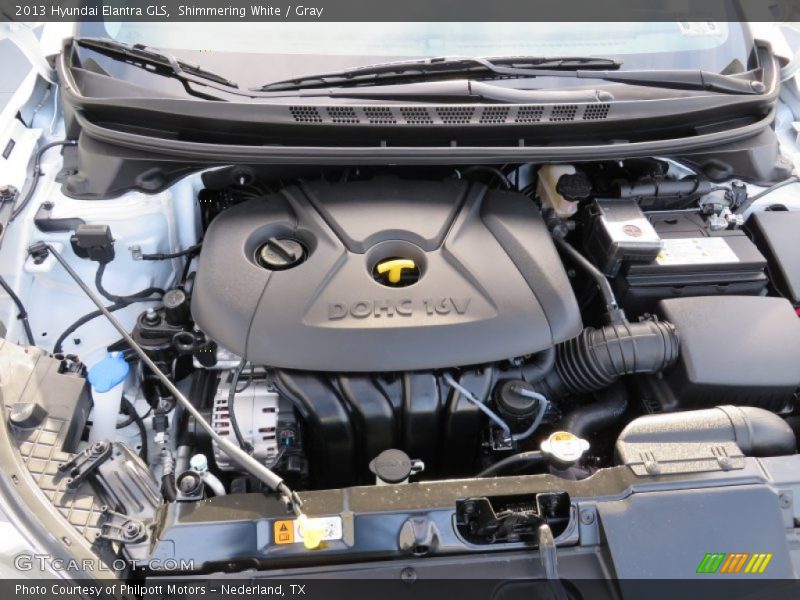 Shimmering White / Gray 2013 Hyundai Elantra GLS