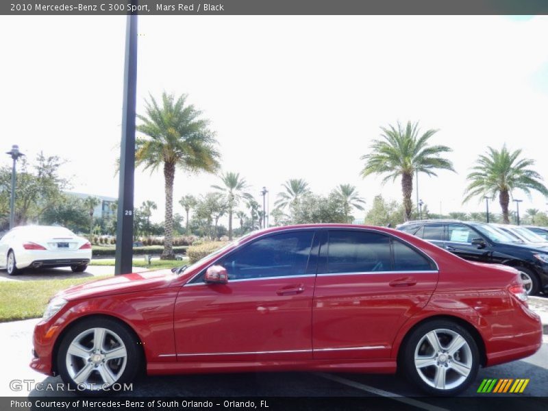 Mars Red / Black 2010 Mercedes-Benz C 300 Sport