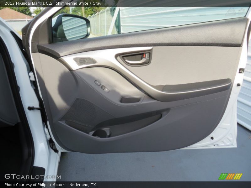 Shimmering White / Gray 2013 Hyundai Elantra GLS
