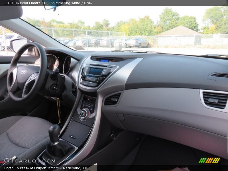 Shimmering White / Gray 2013 Hyundai Elantra GLS