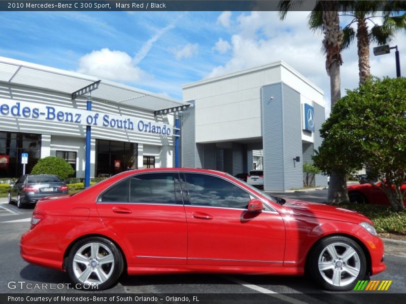 Mars Red / Black 2010 Mercedes-Benz C 300 Sport