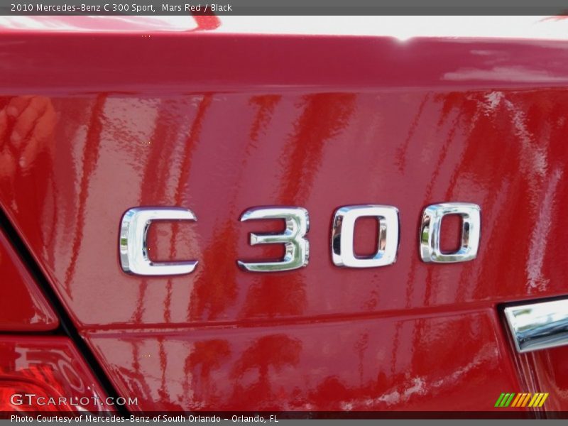 Mars Red / Black 2010 Mercedes-Benz C 300 Sport