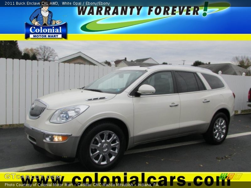 White Opal / Ebony/Ebony 2011 Buick Enclave CXL AWD