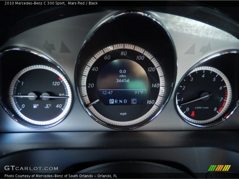 Mars Red / Black 2010 Mercedes-Benz C 300 Sport