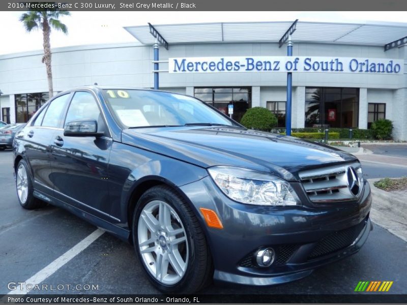 Steel Grey Metallic / Black 2010 Mercedes-Benz C 300 Luxury