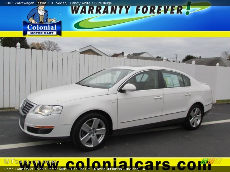 Candy White / Pure Beige 2007 Volkswagen Passat 2.0T Sedan