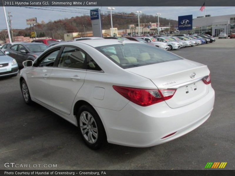 Shimmering White / Camel 2011 Hyundai Sonata GLS