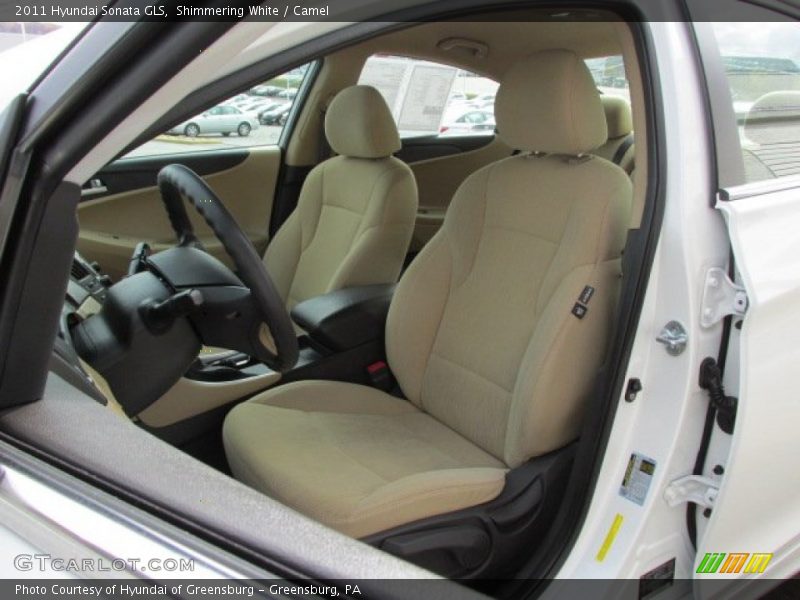 Shimmering White / Camel 2011 Hyundai Sonata GLS