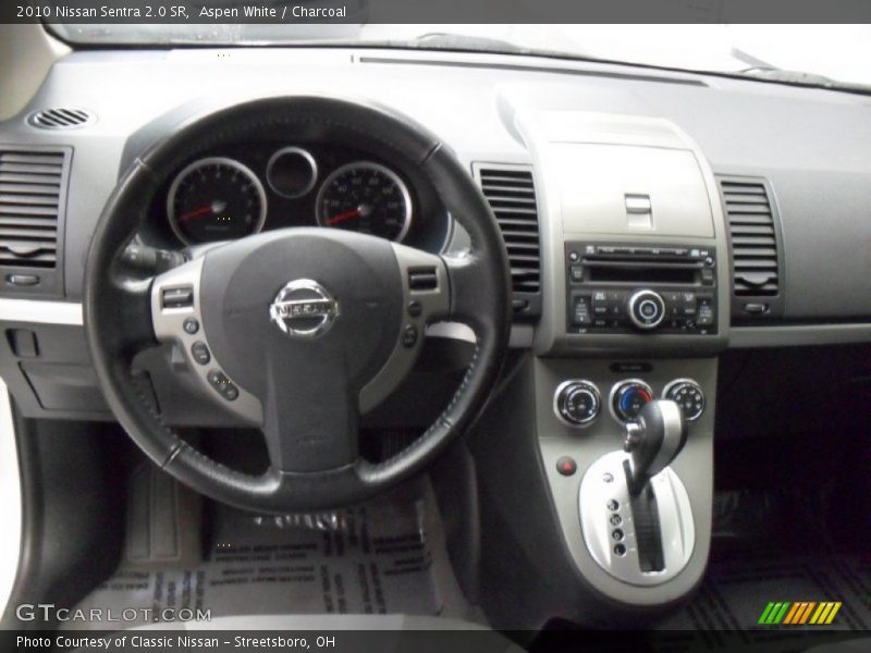 Aspen White / Charcoal 2010 Nissan Sentra 2.0 SR