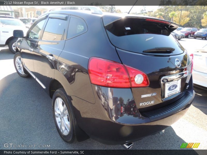 Black Amethyst / Black 2012 Nissan Rogue SV