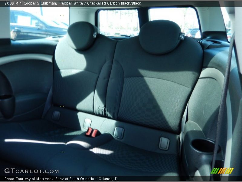 Pepper White / Checkered Carbon Black/Black 2009 Mini Cooper S Clubman