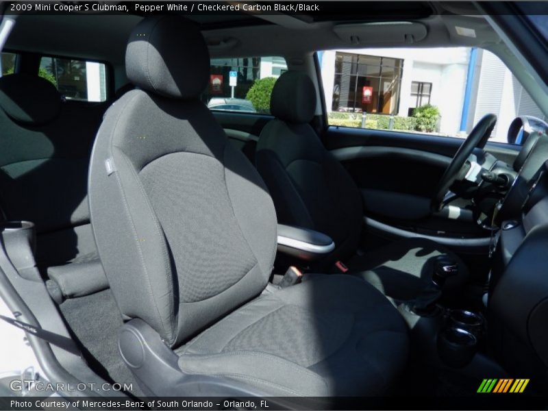 Pepper White / Checkered Carbon Black/Black 2009 Mini Cooper S Clubman