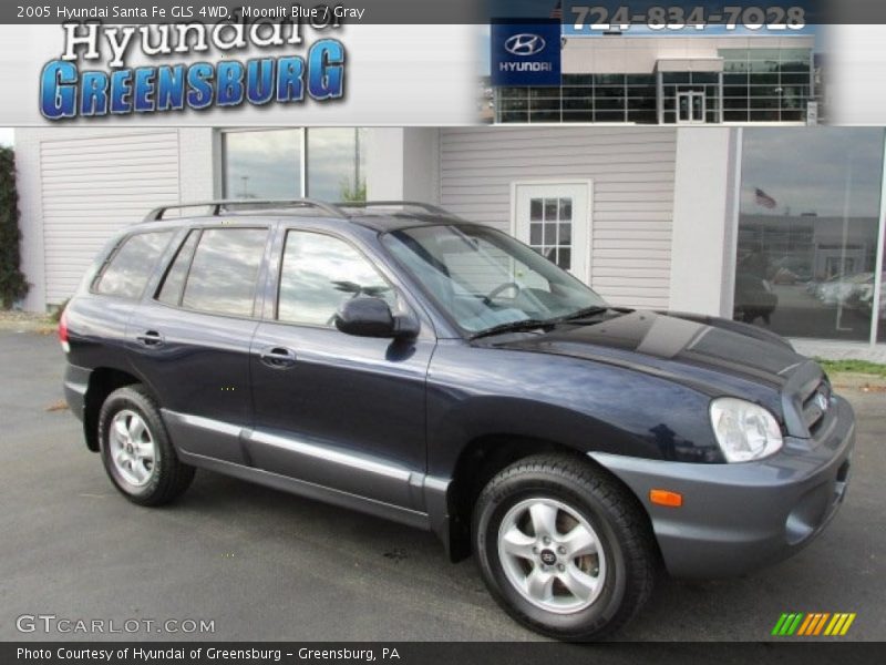 Moonlit Blue / Gray 2005 Hyundai Santa Fe GLS 4WD